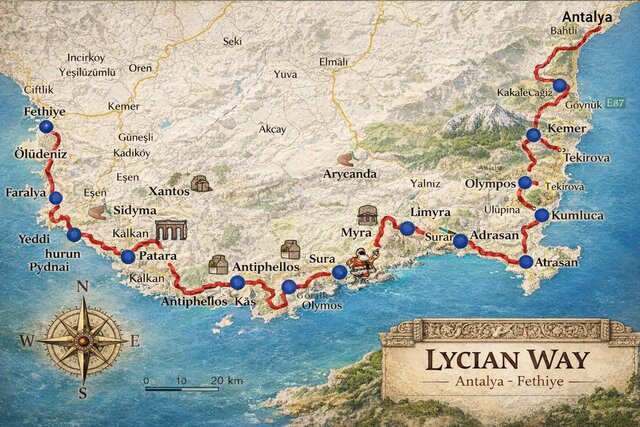 Walking Through Legends: The Lycian Way Where Nature Meets Ancient Civilizations